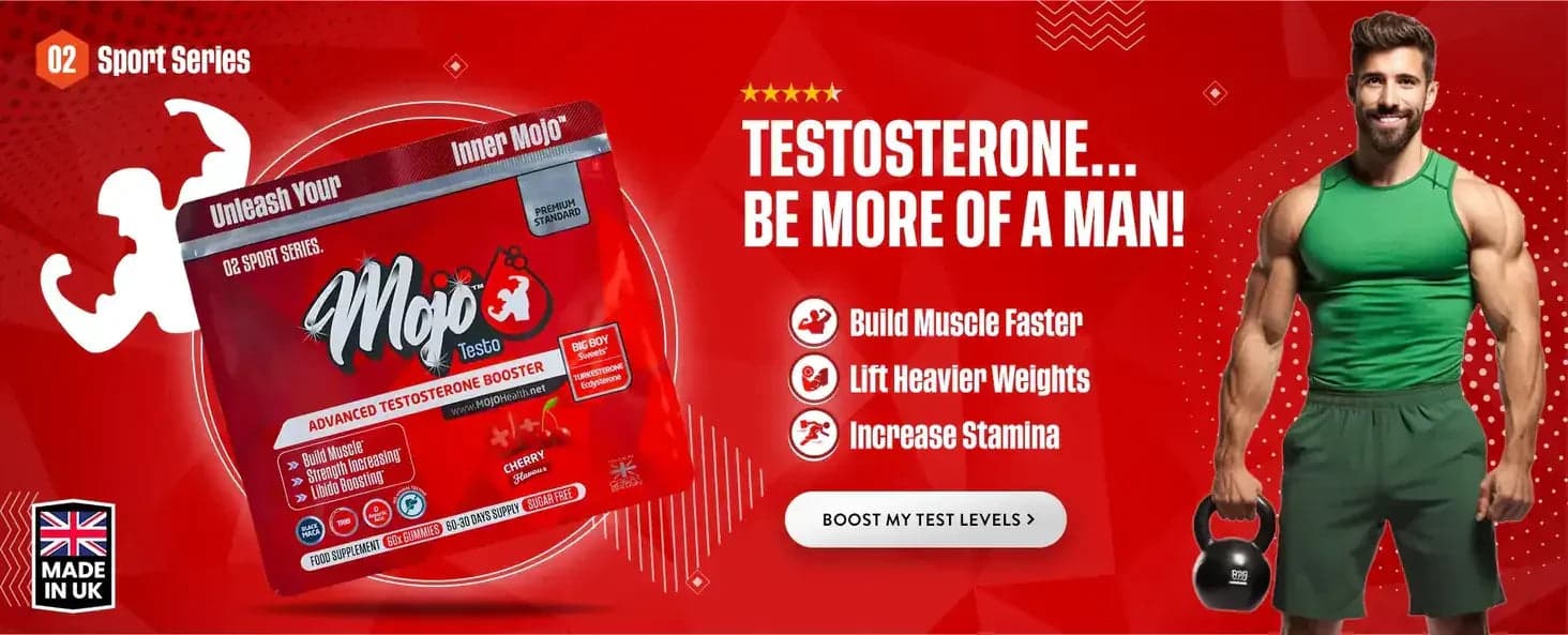 Mojo Testo advanced testosterone booster — Testosteron … sei mehr Mann: Muskelaufbau beschleunigen, schwerer heben, Ausdauer steigern. Meine Testwerte pushen.
